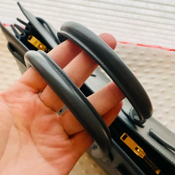 EUC YSL Saint Laurent Sac de Jour Blue/Gray Leather Bag - Picture 12 of 17